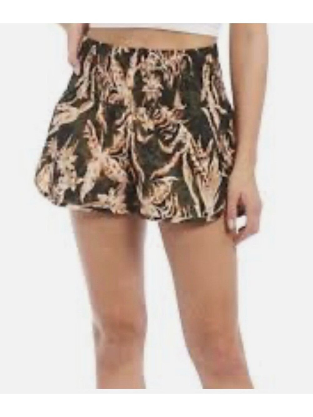 Free People The Way Home Printed Shorts Black Combo Athletic XS Athleisure Light - Picture 3 of 7